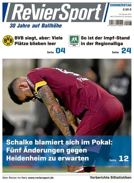 RevierSport – 28 Oktober 2021 Cover