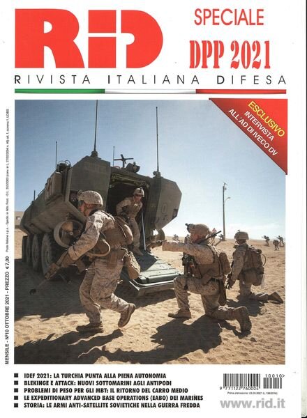 Rivista Italiana Difesa – Ottobre 2021 Cover