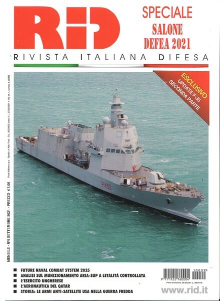 Rivista Italiana Difesa – Settembre 2021 Cover