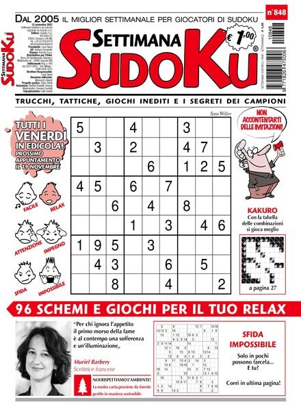 Settimana Sudoku – 10 novembre 2021 Cover