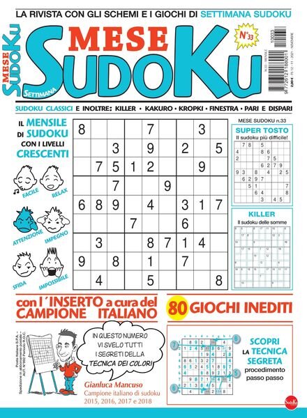 Settimana Sudoku Mese – 12 novembre 2021 Cover