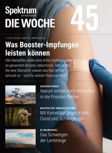 Spektrum – Die Woche – 11 November 2021 Cover