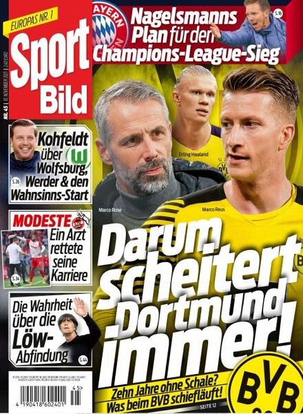 Sport Bild – 10 November 2021 Cover