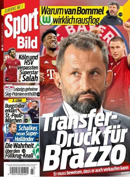Sport Bild – 27 Oktober 2021 Cover