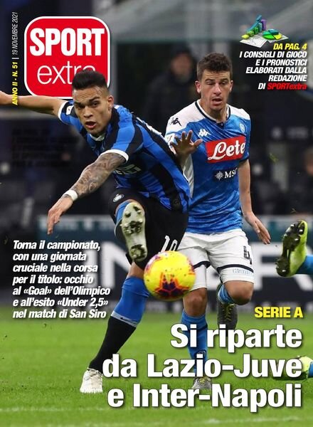 SPORTextra – 19 Novembre 2021 Cover
