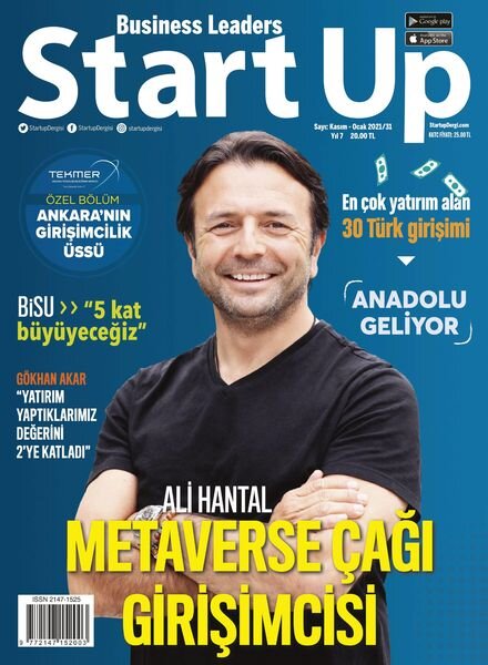 Startup Turkiye – Kasim 2021 Cover