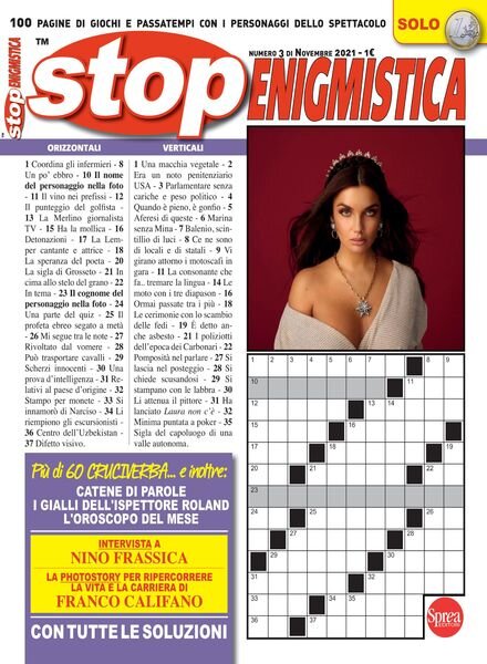 Stop Enigmistica – novembre 2021 Cover