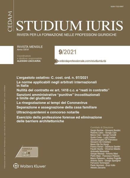 Studium Iuris – Settembre 2021 Cover