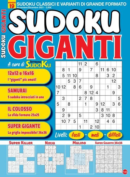 Sudoku Giganti – ottobre 2021 Cover