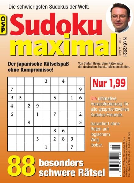 Sudoku Maximal – Nr6 2021 Cover
