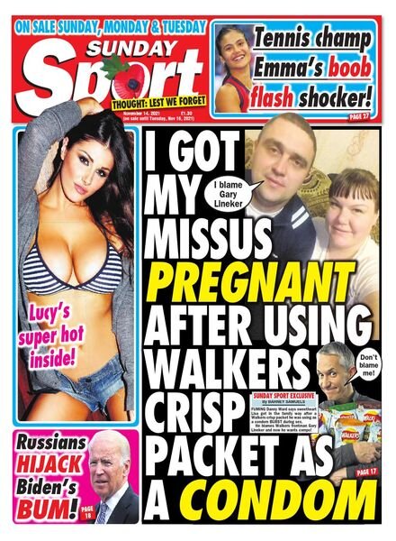 The Sunday Sport – November 14, 2021 Cover