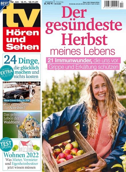 TV HOren und Sehen – 29 Oktober 2021 Cover