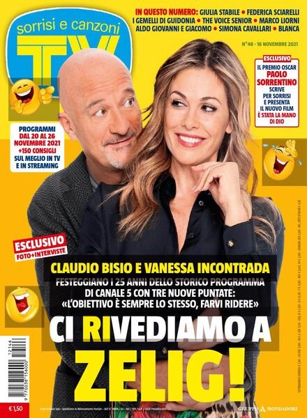 TV Sorrisi e Canzoni – 16 Novembre 2021 Cover