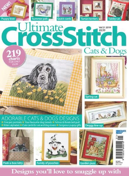 Ultimate Cross Stitch Cats and Dogs – March 2019 Cover