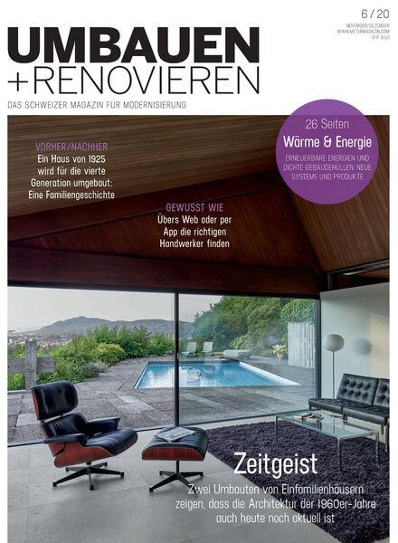 Umbauen + Renovieren – November 2020 Cover