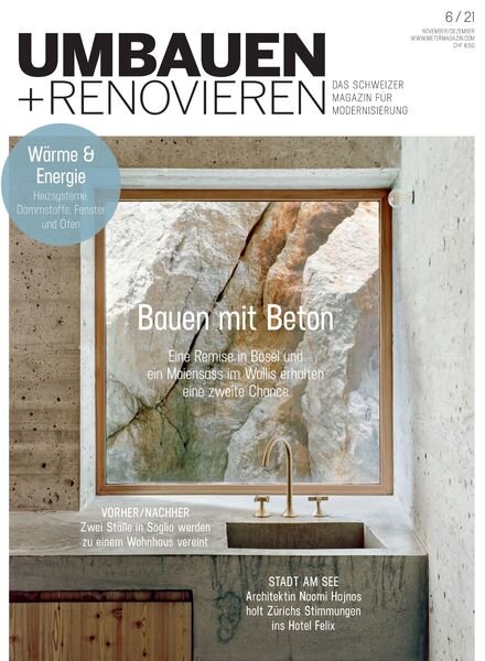 Umbauen + Renovieren – Oktober 2021 Cover