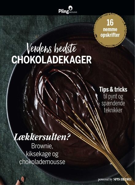 Verdens bedste chokoladekager – 16 nemme opskrifter – november 2019 Cover