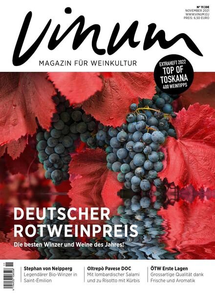 Vinum – November 2021 Cover