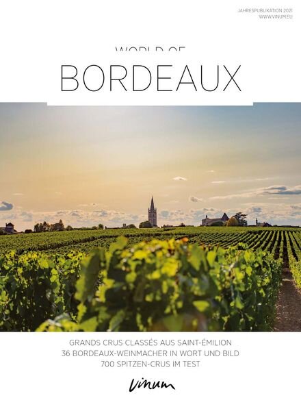 Vinum – World of Bordeaux 2021 Cover