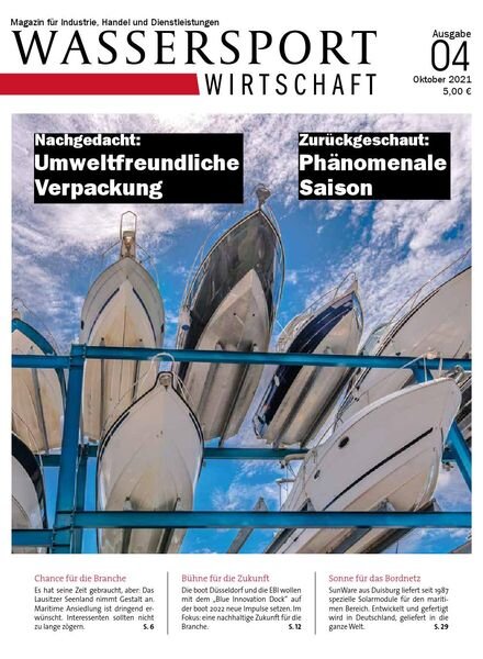 Wassersport Wirtschaft – Oktober 2021 Cover
