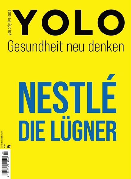 YOLO – You only live once – 19 November 2021 Cover