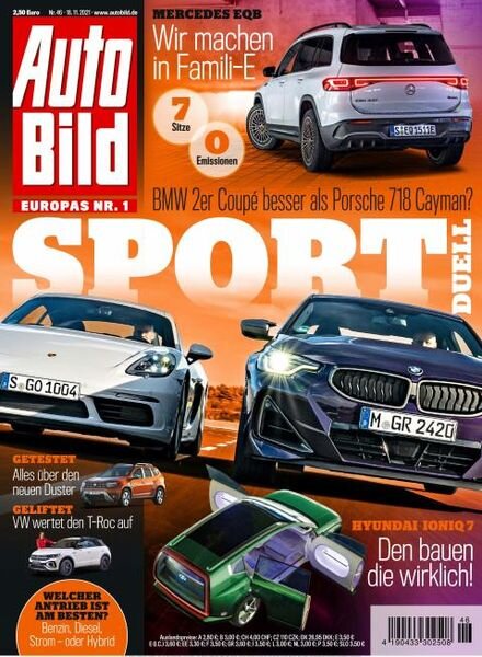 Auto Bild Germany – 18 November 2021 Cover