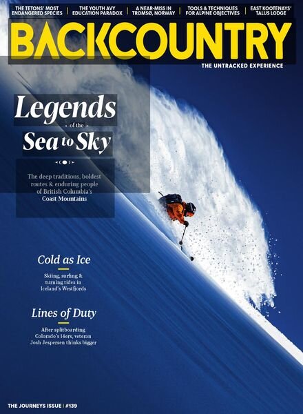 Backcountry – Issue 139 – The Journeys Issue – March 2021 Cover