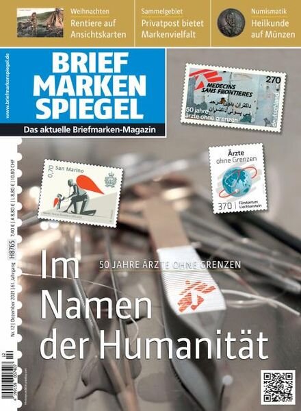 Briefmarken Spiegel – Dezember 2021 Cover
