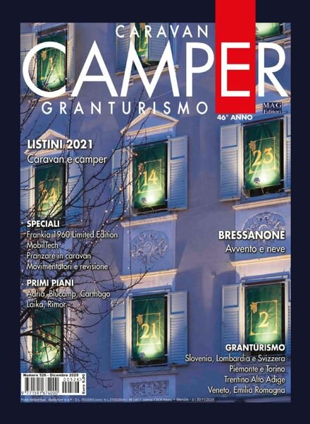 Caravan e Camper Granturismo – Dicembre 2020 Cover