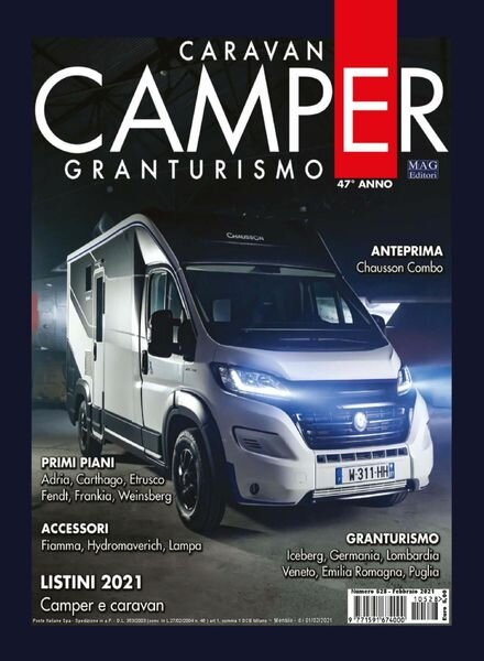 Caravan e Camper Granturismo – Febbraio 2021 Cover