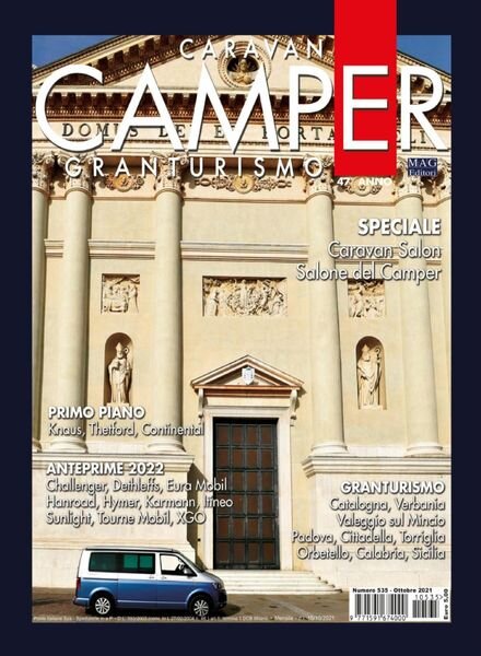 Caravan e Camper Granturismo – Ottobre 2021 Cover