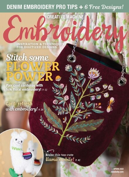 Creative Machine Embroidery – December 2021 Cover