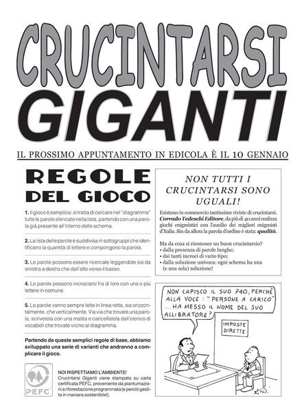 Crucintarsi Giganti – 10 dicembre 2021 Cover