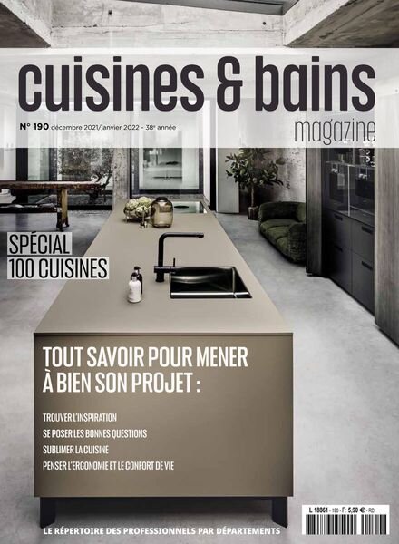 Cuisines & Bains Magazine – Decembre 2021 – Janvier 2022 Cover