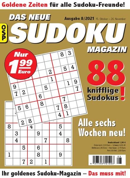 Das Neue Sudoku – Nr8 2021 Cover