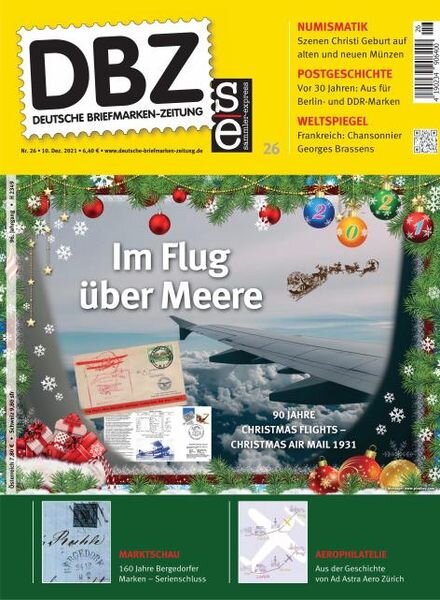 Deutsche Briefmarken-Zeitung – 10 Dezember 2021 Cover