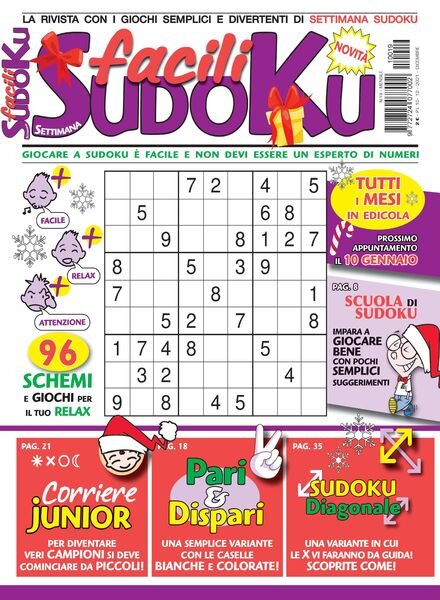 Facili Sudoku – dicembre 2021 Cover