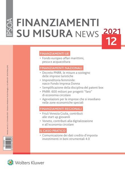 Finanziamenti su misura news – Dicembre 2021 Cover