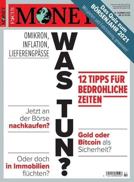 FOCUS-MONEY – 15 Dezember 2021 Cover