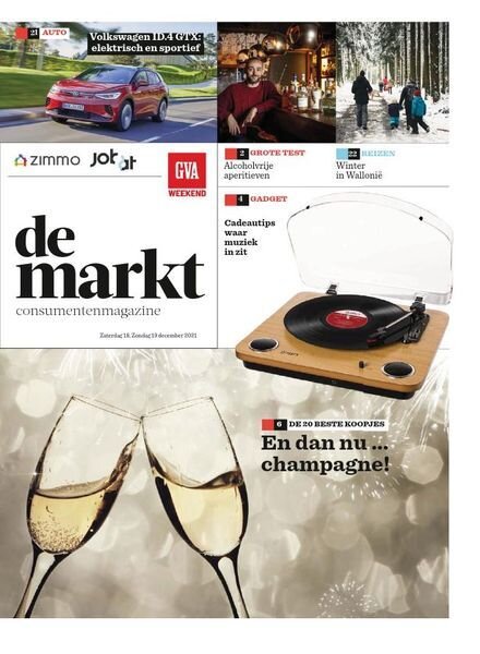 Gazet van Antwerpen De Markt – 18 december 2021 Cover