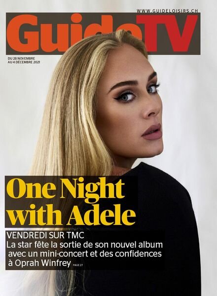 Guide TV – 28 Novembre 2021 Cover