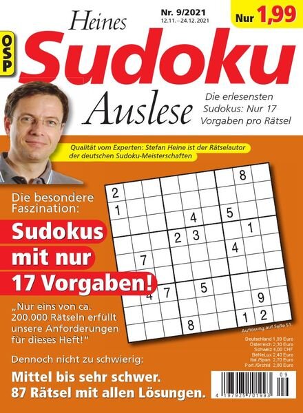 Heines Sudoku Auslese – Nr9 2021 Cover