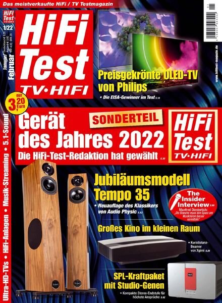 HIFI TEST TV HIFI – Januar 2022 Cover