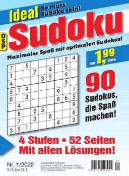 Ideal Sudoku – Nr1 2022