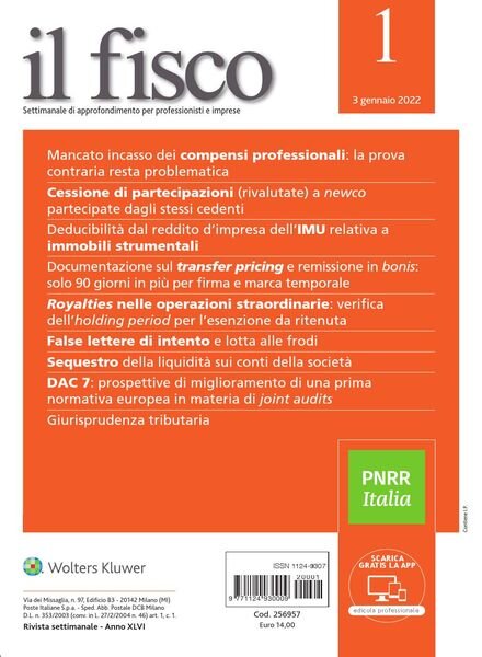 il fisco – Gennaio 2022 Cover