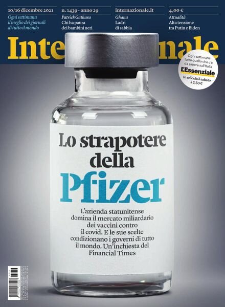 Internazionale – 10 Dicembre 2021 Cover