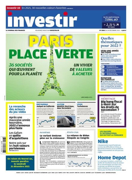 Investir – 24 Decembre 2021 Cover