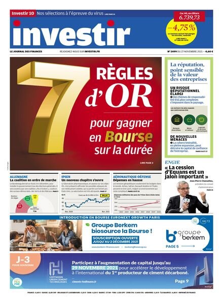 Investir – 27 Novembre 2021 Cover