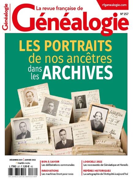 La Revue francaise de Genealogie – Decembre 2021 – Janvier 2022 Cover