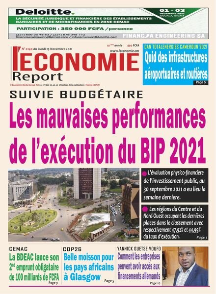 L’Economie International – 15 novembre 2021 Cover